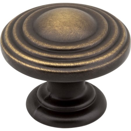 Jeffrey Alexander 1-1/4" Diameter Antique Brushed Satin Brass Stacked Bremen 2 Cabinet Knob 137ABSB